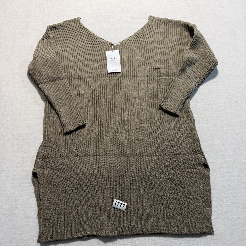A&H Madewell Wool‎ Blend Sweater Women Sz L Brown Brand New